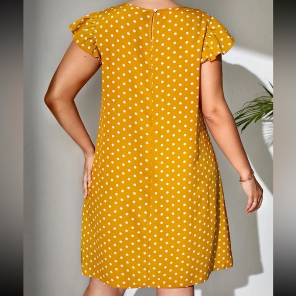 SHEIN Mustard Yellow Polka Dot Dress - Picture 2 of 14